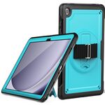 Custodia per tablet con supporto per giradischi con impugnatura a nido d'ape per Samsung Galaxy Tab A9+ (azzurro)