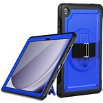 Custodia per tablet con supporto per giradischi con impugnatura a nido d'ape per Samsung Galaxy Tab A9+ (blu scuro)