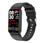 Smart Watch con schermo a colori TK72 da 1,47 pollici, supporto per frequenza cardiaca/pressione sanguigna/ossigeno nel sangue/monitoraggio dello zucchero nel sangue (nero)