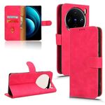 Per vivo X100 Pro Skin Feel custodia magnetica in pelle con vibrazione (rosa rossa)
