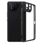 Per Asus ROG Phone 8/8 Pro TPU satinato + custodia per telefono PC trasparente (nera)