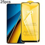 Per Xiaomi Poco X6 Neo 25 pezzi 9D Pellicola in vetro temperato con schermo a colla completa
