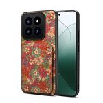 Per Xiaomi 14 Pro Custodia per telefono con doppio slot per scheda (rosso estate)