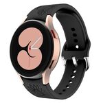 Per Samsung Galaxy Watch 6 Cinturino in silicone goffrato con motivo girasole (nero)