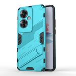 Per OPPO Reno11 F 5G Global Punk Armor 2 in 1 PC + custodia per telefono TPU con supporto (blu)
