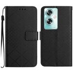 Per OPPO Reno11 F 5G/F25 Pro 5G Custodia per telefono in pelle con struttura a griglia rombica (nera)
