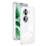 Per OPPO Reno11 Pro Global 3 in 1 Custodia per telefono con cornice per PC trasparente in TPU a colori (bianca)