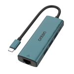 Onten UC121 HUB 5 in 1 da USB-C/Type-C a USB 3.0 con ingresso 5V e scheda di rete 100Mbps