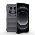 Per Xiaomi 14 Ultra Magic Shield TPU + custodia per telefono in flanella (grigio scuro)