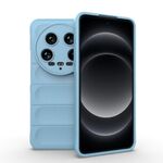 Per Xiaomi 14 Ultra Magic Shield TPU + custodia per telefono in flanella (azzurro)