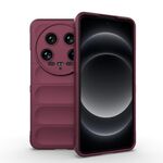 Per Xiaomi 14 Ultra Magic Shield TPU + custodia per telefono in flanella (vino rosso)