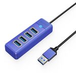 ORICO PW4U-C3 Adattatore HUB docking station multifunzione da USB a USB 4 in 1 (blu)