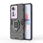 Per OPPO Reno11 F 5G PC + Custodia protettiva antiurto in TPU con supporto per anello magnetico (nero)