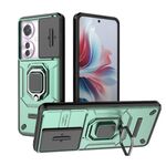 Per OPPO Reno11 F 5G Global Sliding Camshield TPU + Custodia per telefono antiurto per PC con supporto (verde)