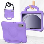 Per Samsung Galaxy Tab A9+ 10.95 2023 Custodia per tablet antiurto in EVA a forma di calcio (viola chiaro)