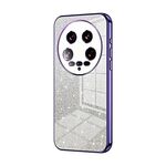 Per Xiaomi 14 Custodia per telefono elettrolitico in polvere glitterata ultra sfumata (viola)