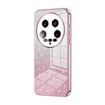 Per Xiaomi 14 Custodia per telefono elettrolitico in polvere glitterata ultra sfumata (rosa)