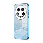 Per Xiaomi 14 Custodia per telefono elettrolitico in polvere glitter ultra sfumata (blu)