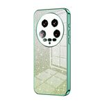 Per Xiaomi 14 Custodia per telefono elettrolitico in polvere glitter ultra sfumata (verde)