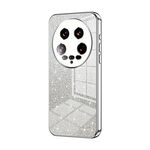 Per Xiaomi 14 Custodia per telefono elettrolitico in polvere glitterata ultra sfumata (argento)