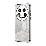 Per Xiaomi 14 Custodia per telefono elettrolitico in polvere glitterata ultra sfumata (nera)