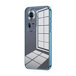 Per OPPO Reno 11 Custodia per telefono con foro fine con placcatura trasparente globale (blu)