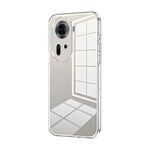 Per OPPO Reno11 Custodia per telefono con foro fine con placcatura trasparente globale (trasparente)