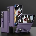 Custodia per telefono all-inclusive con cerniera magnetica pieghevole integrata per Honor Magic V2 GKK (viola)