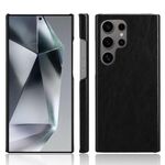 Per Samsung Galaxy S24 Ultra 5G Custodia per telefono con cover posteriore con trama litchi (nera)