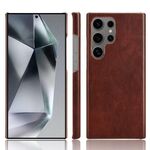 Per Samsung Galaxy S24 Ultra 5G Litchi Texture Cover posteriore per telefono (marrone)