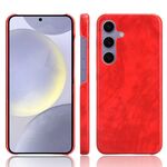 Per Samsung Galaxy S24+ 5G Custodia per telefono con cover posteriore con texture Litchi (rossa)