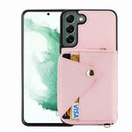 Custodia per telefono antifurto RFID per borsa a tracolla con cerniera per Samsung Galaxy S22+ 5G (rosa)
