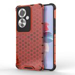 Per OPPO Reno11 F Custodia antiurto a nido d'ape (rossa)