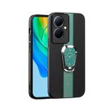 Per OPPO Reno11 F Custodia magnetica per telefono con retro in pelle Litchi con supporto (verde)