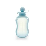 Contenitori riutilizzabili per alimenti per bambini in silicone da 150 ml Contenitori per stoccaggio spremuti ricaricabili (blu)