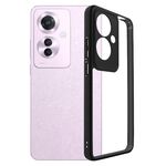 Per OPPO Reno11 F / F25 Pro 5G TPU satinato + custodia per telefono PC trasparente (nero)