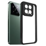 Per Xiaomi 14 TPU satinato + custodia per telefono PC trasparente (nera)