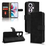 Custodia per telefono in pelle con vibrazione magnetica Skin Feel per OPPO Reno11 F (nera)