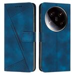 Custodia per telefono in pelle triangolo Ultra Dream per Xiaomi 14 con cordino (blu)