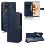 Per OPPO Reno 11 Pro Custodia per telefono in pelle con texture globale a nido d'ape (blu)