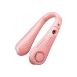 F11 Ventilatore a collo sospeso senza lama con display digitale rotante con ricarica USB portatile (rosa)