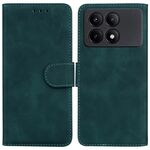 Per Xiaomi Redmi K70E / Poco X6 Pro Custodia per cellulare in pelle Flip in puro colore Skin Feel (verde)
