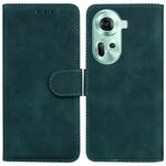 Per OPPO Reno 11 Global Skin Feel Custodia in pelle flip in puro colore (verde)