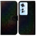 Per OPPO Reno11 F Custodia per telefono in pelle con fibbia magnetica colorata globale (nera)