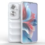 Per OPPO Reno11 F 5G Global Magic Shield TPU + custodia per telefono in flanella (bianca)