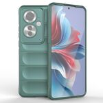 Per OPPO Reno 11 F 5G Global Magic Shield TPU + custodia per telefono in flanella (verde scuro)