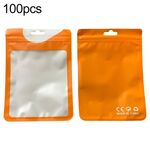 Busta a chiusura lampo per imballaggio in plastica CPP traslucida perlata da 100 pezzi/pacco, dimensioni: 10,5x15 cm (arancione)