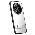 Per Xiaomi 14 Ultra R-JUST RJ-61 Galvanotecnica TPU satinato + Custodia per PC con supporto (Argento)