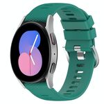 Per Samsung Galaxy Watch 46mm 22mm Cinturino in silicone morbido a tinta unita (verde)