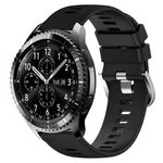 Per Samsung Gear S3 Classic 22mm Cinturino in silicone morbido a tinta unita (nero)